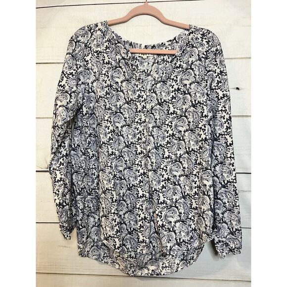 Xirena Gauze Top Relaxed fit Buttons Long Sleeve Women Size S - Picture 1 of 6